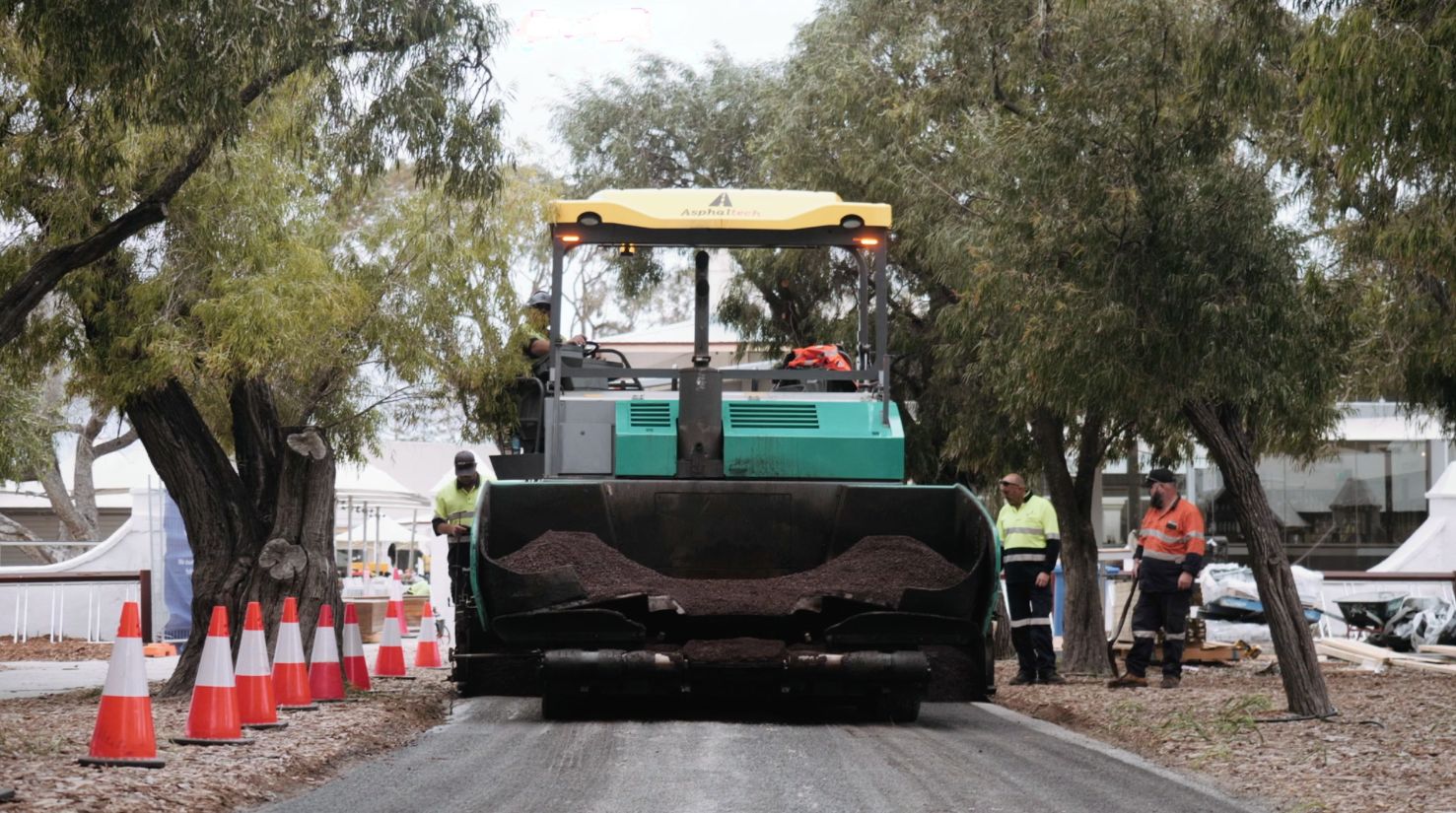 Asphaltech laying a road at Rottnest Island